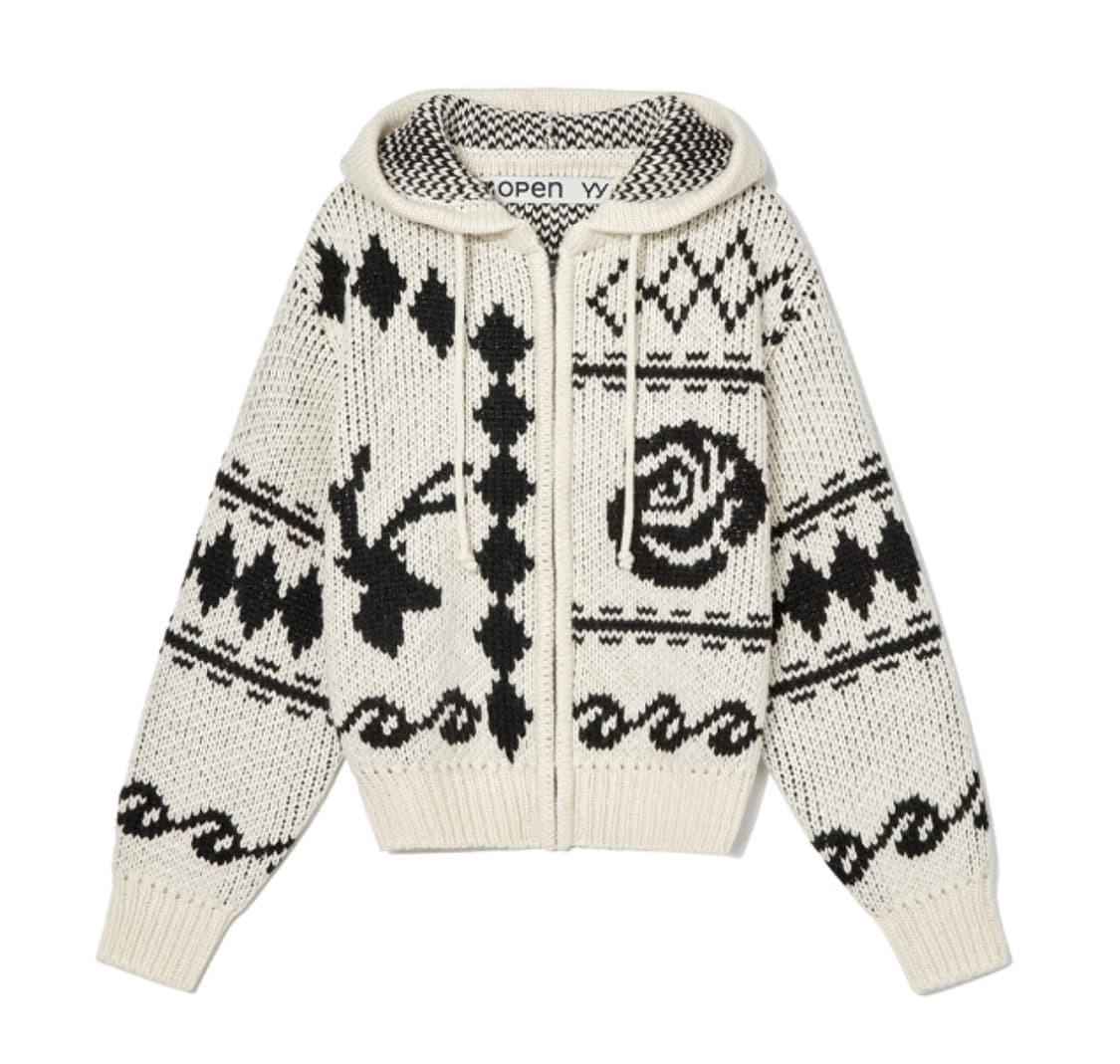 ROSE & DEER JACQUARD KNIT JACKET 상품이미지3