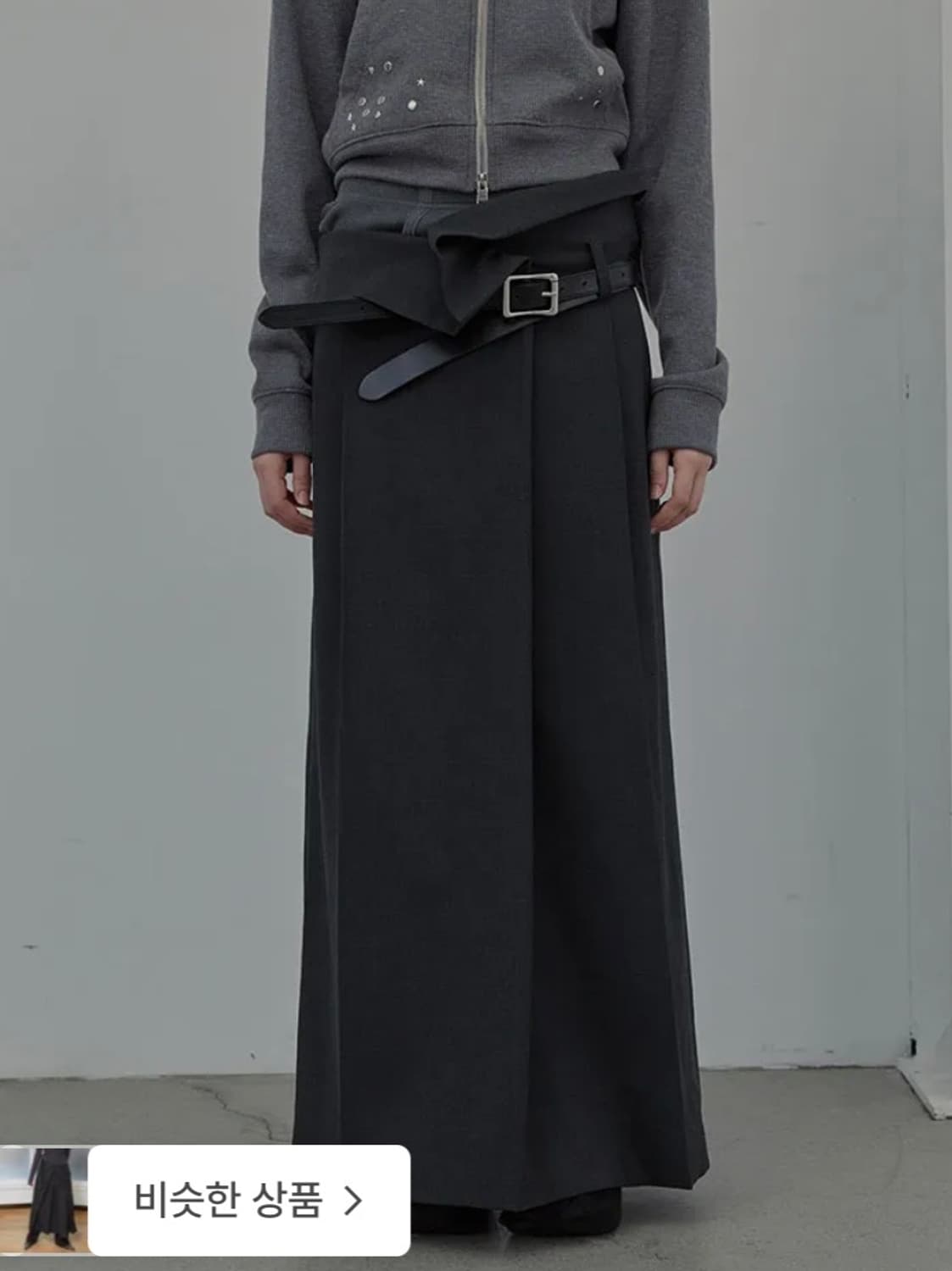 lcdc fold over check skirt 상품이미지1