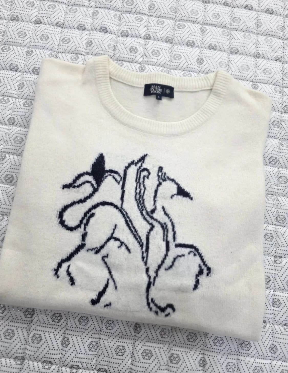 맨온더분 아이보리 울 니트 95 상품이미지8