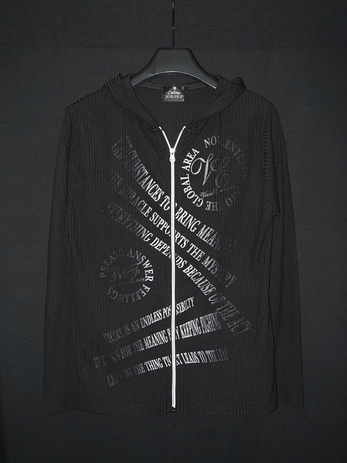 (collins) punk glitter zip-up hood  상품이미지1