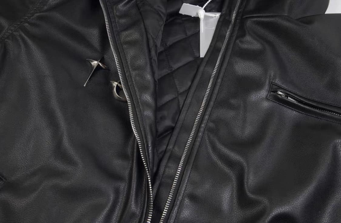 떠그 클럽 빅 락 레더 자켓 블랙 상품이미지4