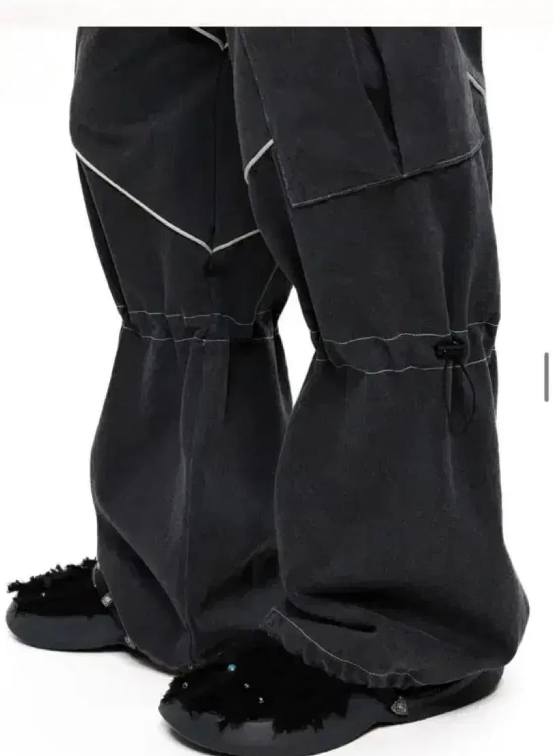 알에스에스씨 KNEE STRING 카고 데님 팬츠 >환불 가능 상품이미지2