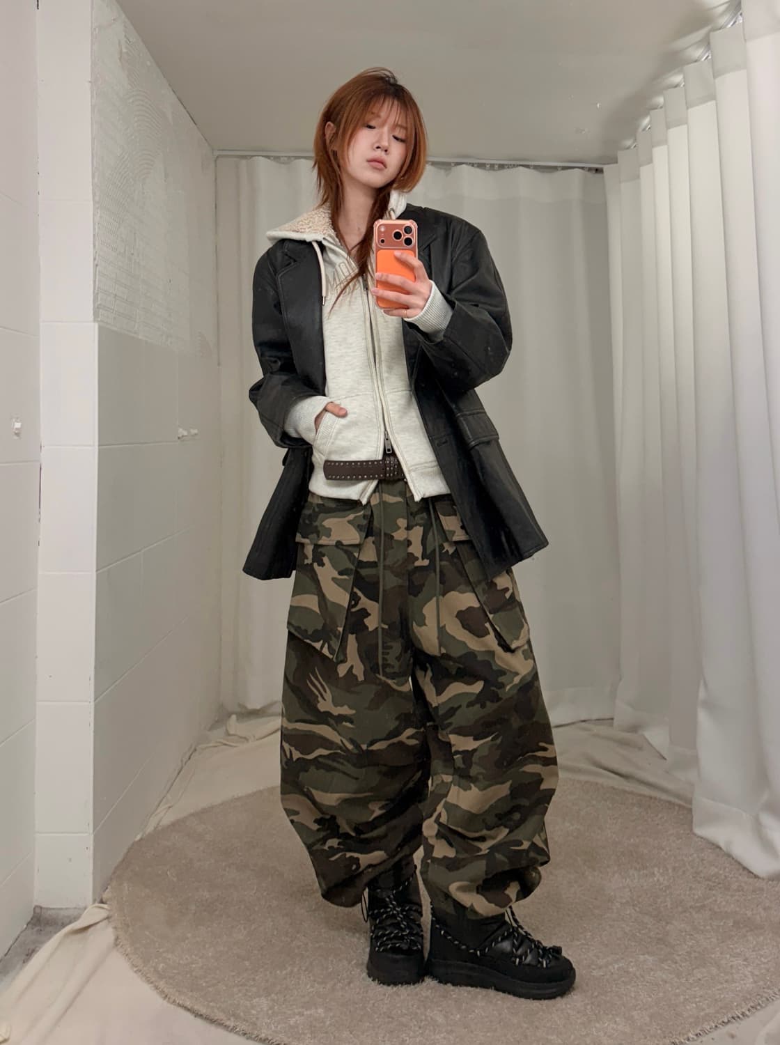 아베크롬비 쉐르파 올데프깔 카모 레더 스트릿 코디 세트 상품이미지1