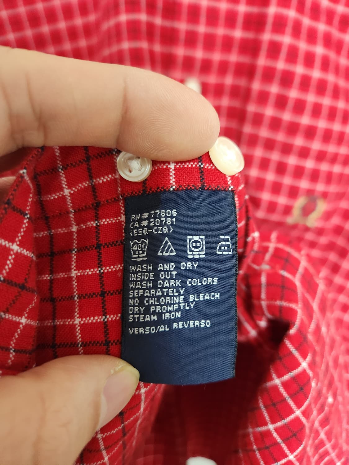 타미힐피거Tommy 체크 옥스포드 셔츠 M~L - S157 상품이미지6