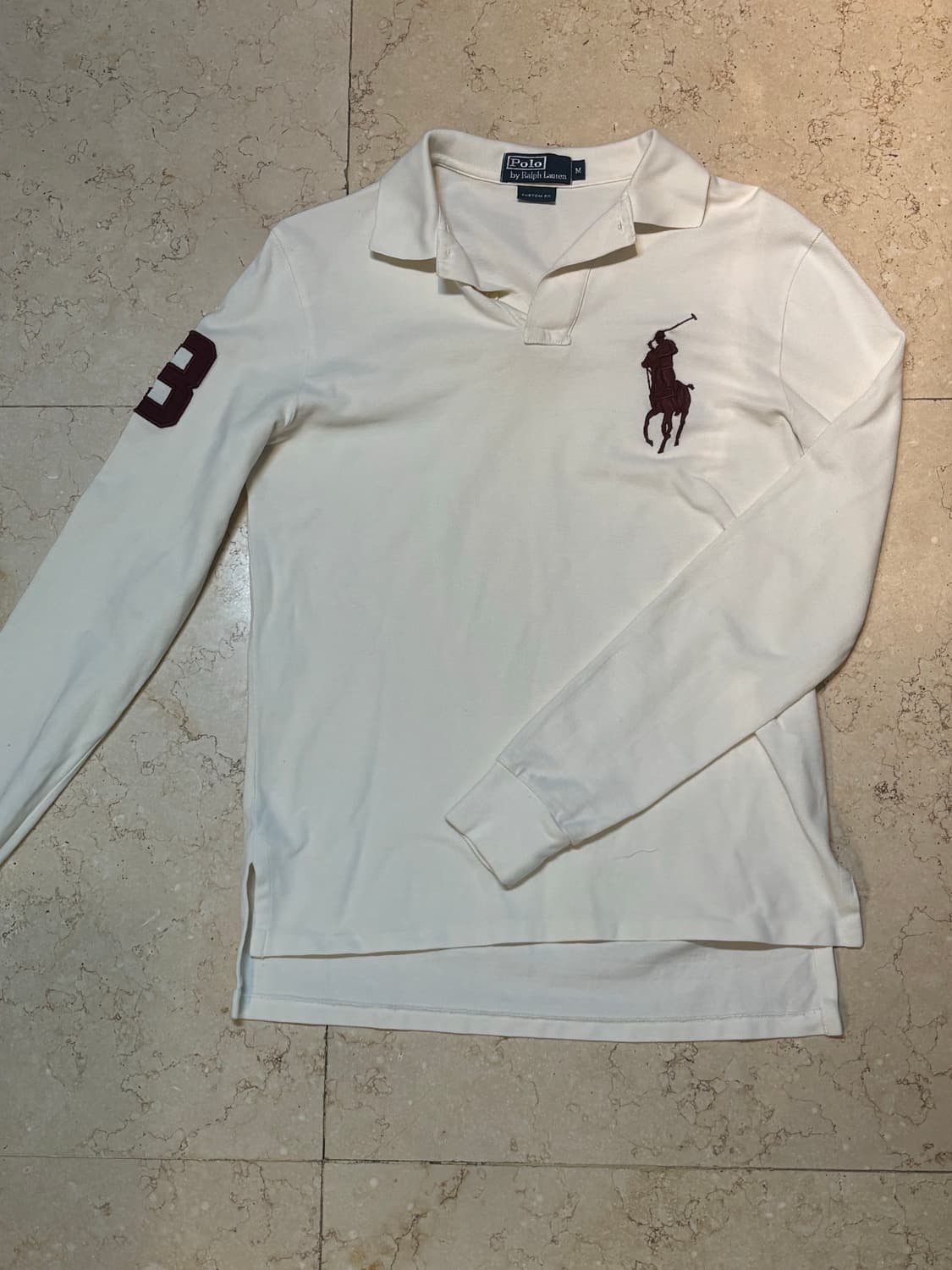 폴로 랄프로렌 크림 버건디 카라티🍦🧴 상품이미지2