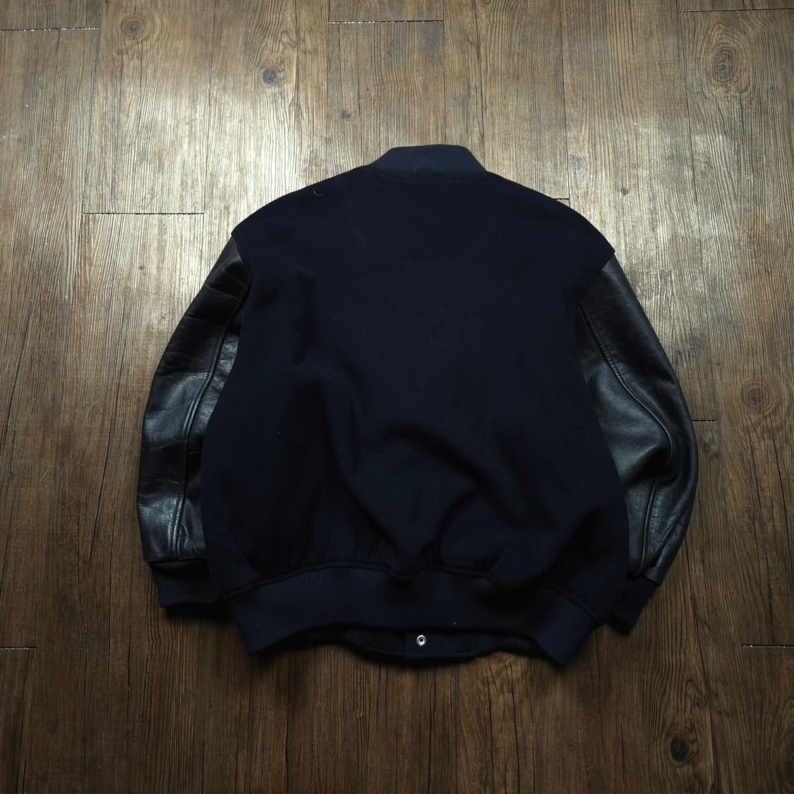 폴로 랄프로렌 90s 아카이브 포니 로고 레더 울 바시티 자켓 상품이미지2