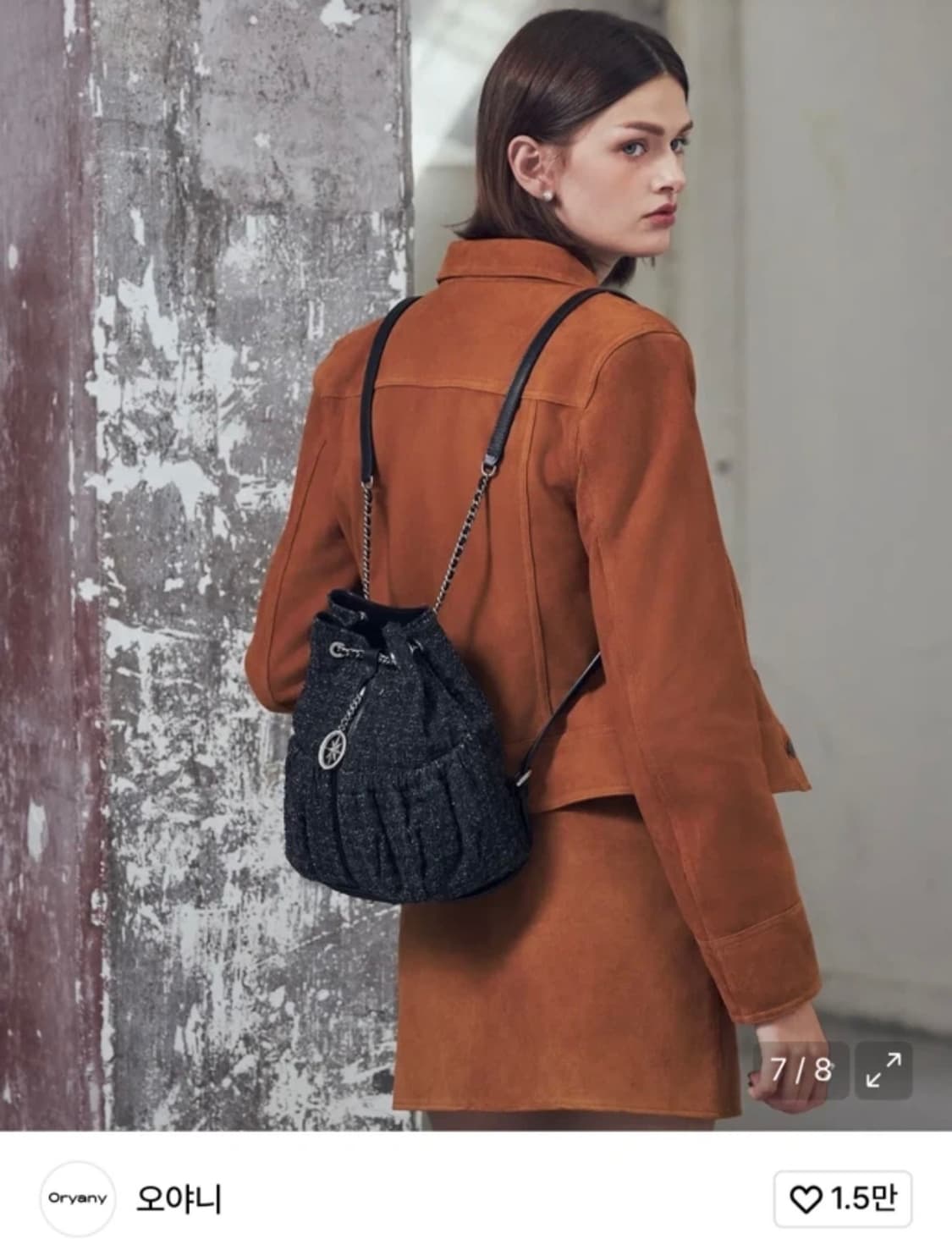 새상품) 오야니 26SS 신상 데님 트위드 백팩 상품이미지1