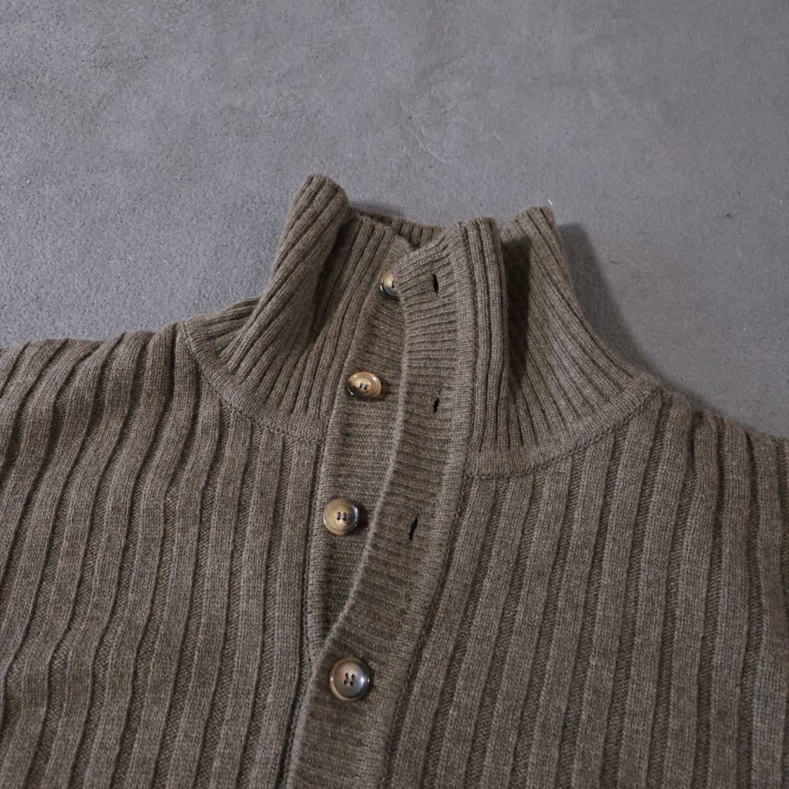 KIMYUNG 기명 울 캐시미어 골지 니트 브라운 상품이미지6