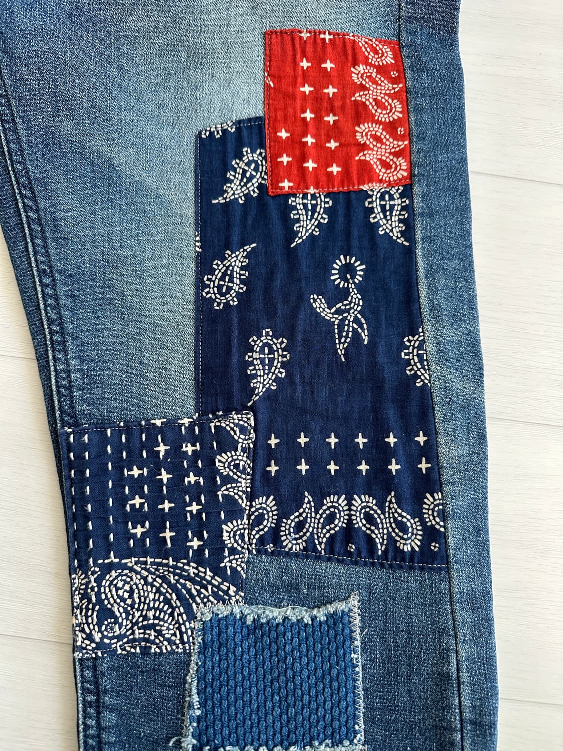 fdmtl 펀더멘탈 패치워크 데님 진 상품이미지3