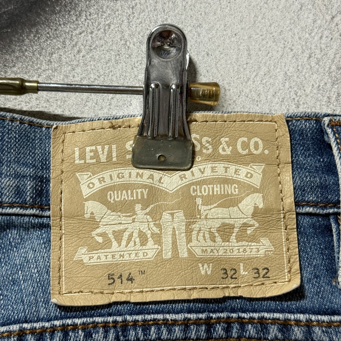 리바이스 오리지널 레더탭 514 데님 팬츠 상품이미지8