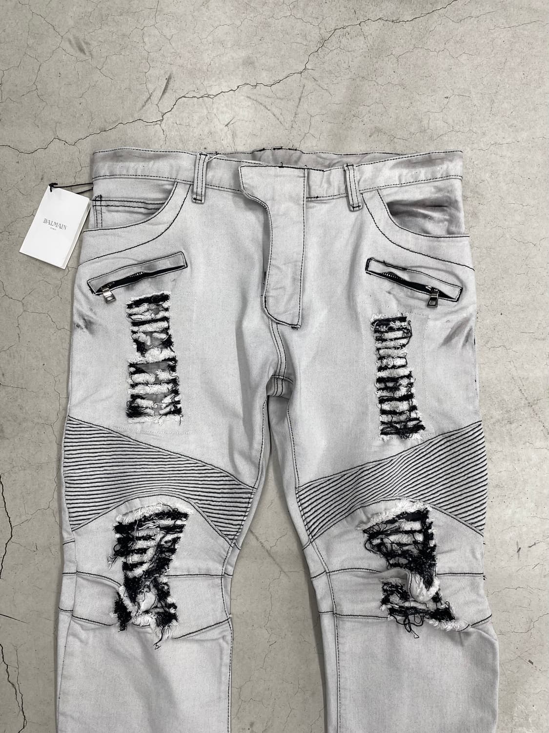 발망 디스트레스드 바이커 팬츠 상품이미지4