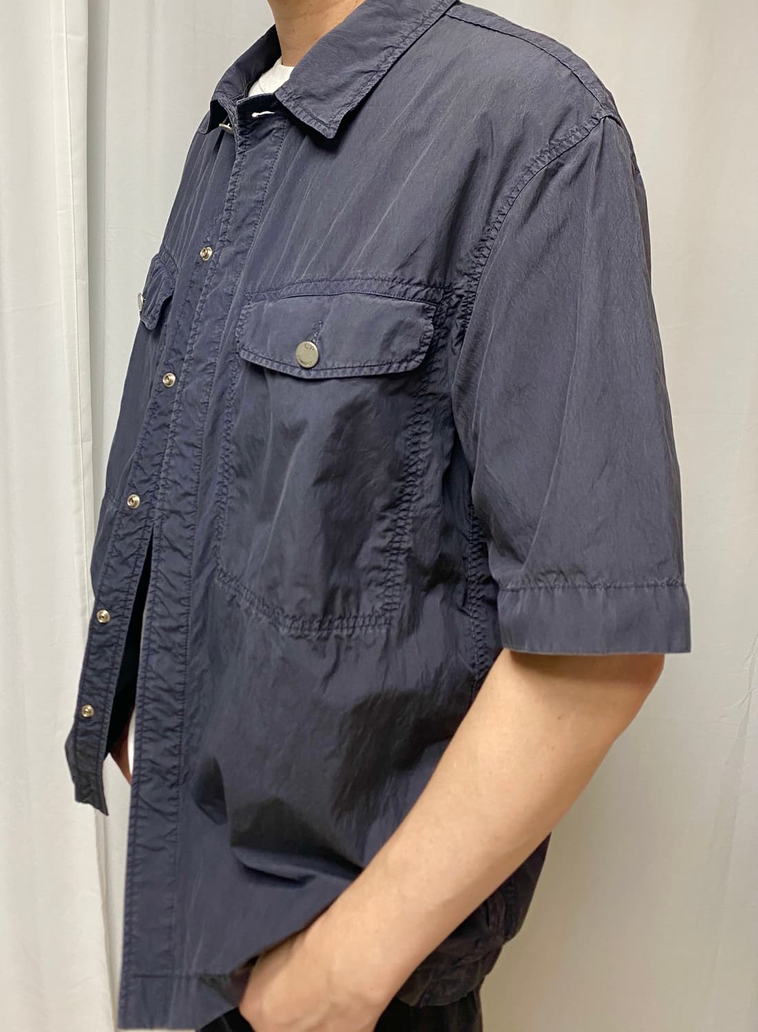 C.P. Company 반팔 포켓 남방 셔츠 네이비색 105 XL 상품이미지2