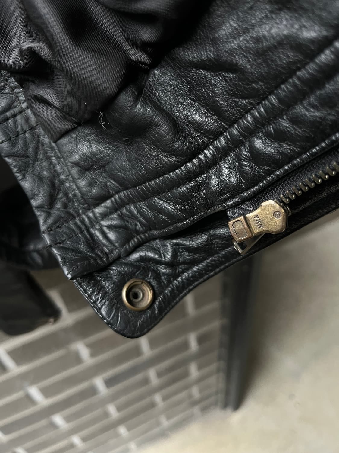 90s lambskin 양가죽 자켓 블랙 상품이미지9