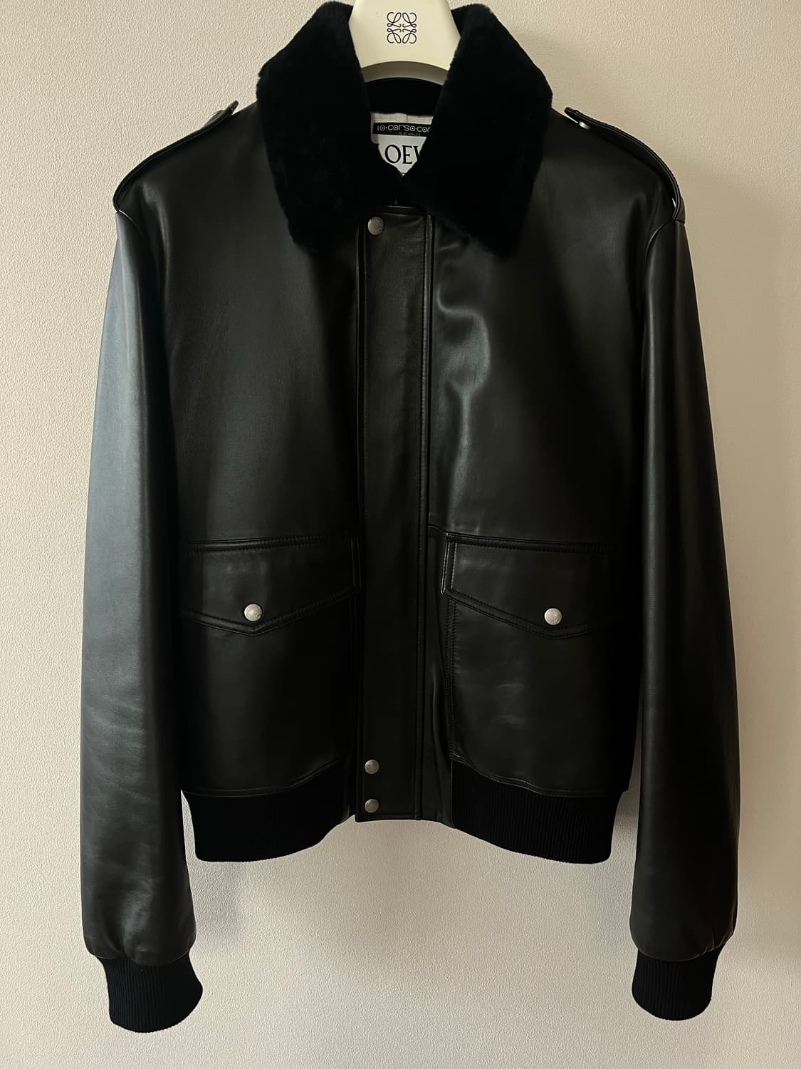 LOEWE AVIATOR REAL FUR A2 LEATHER JACKET 상품이미지1