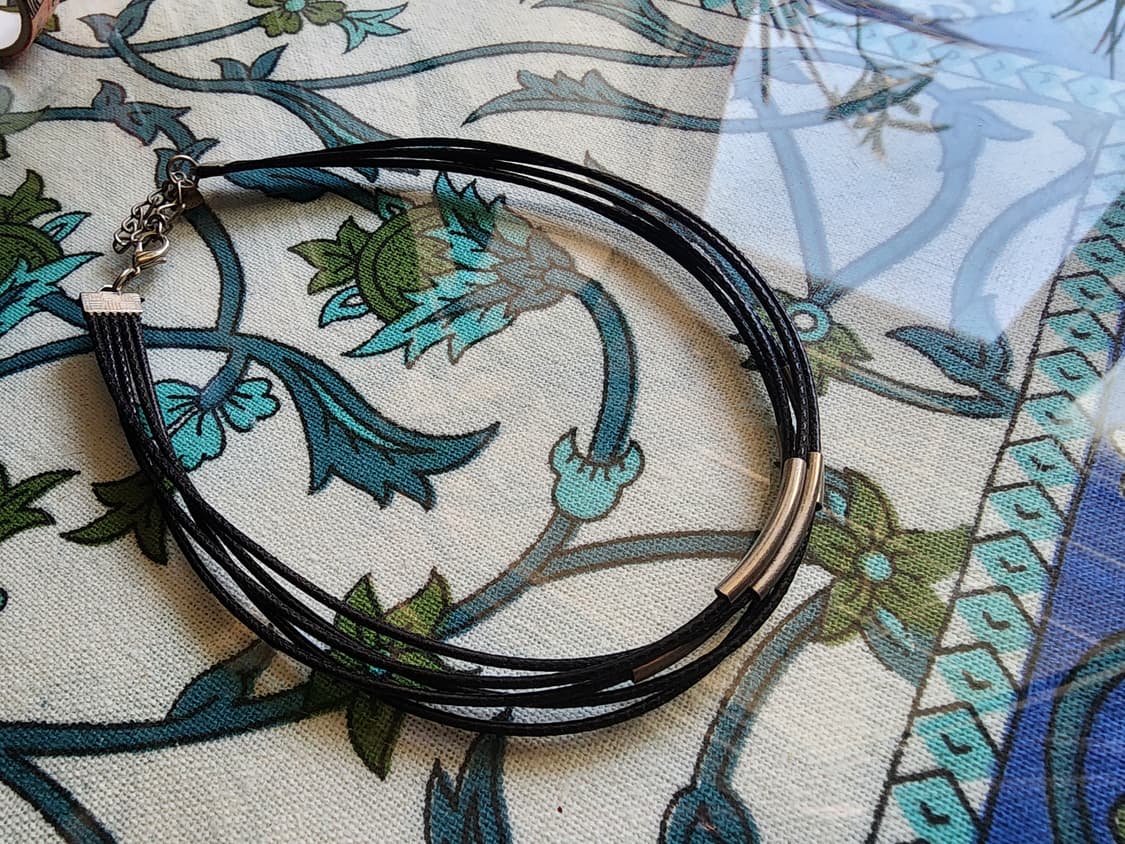 5줄 가죽 쵸커 목걸이 2개 일괄 상품이미지8