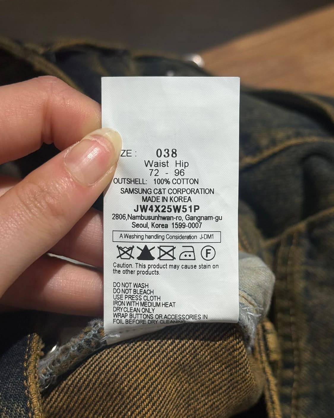 준지 워싱 버뮤다 데님 팬츠 상품이미지10