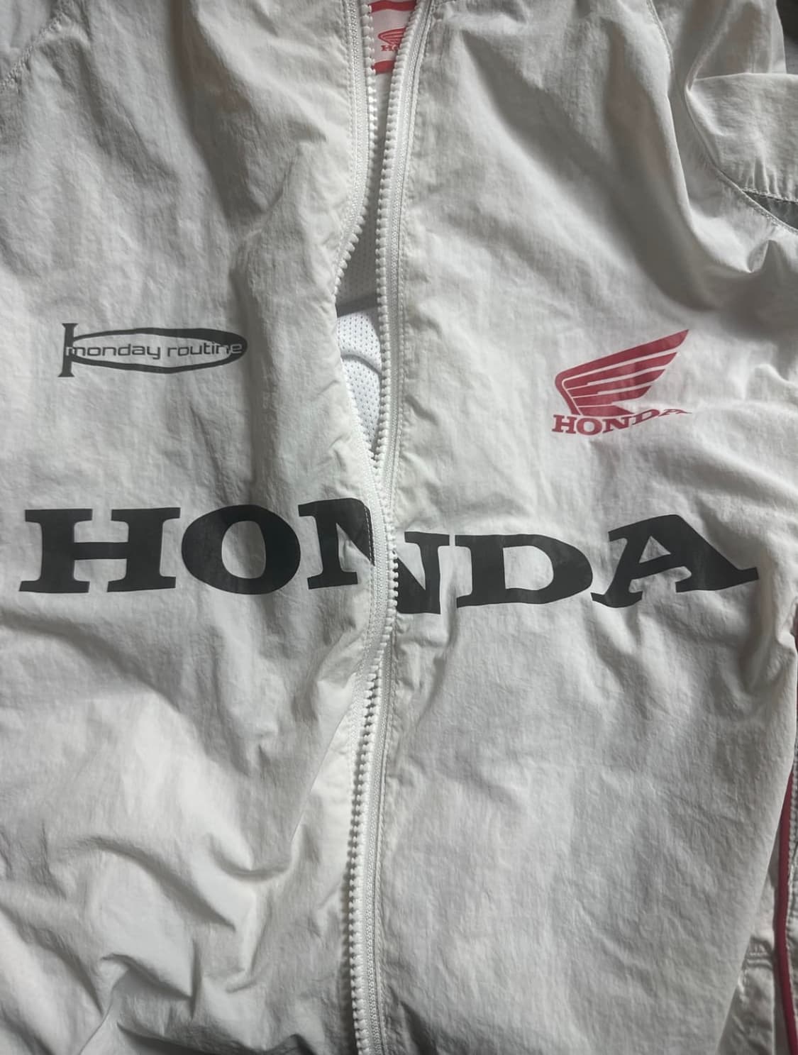 혼다 트랙 지퍼 업 자켓 화이트 상품이미지3