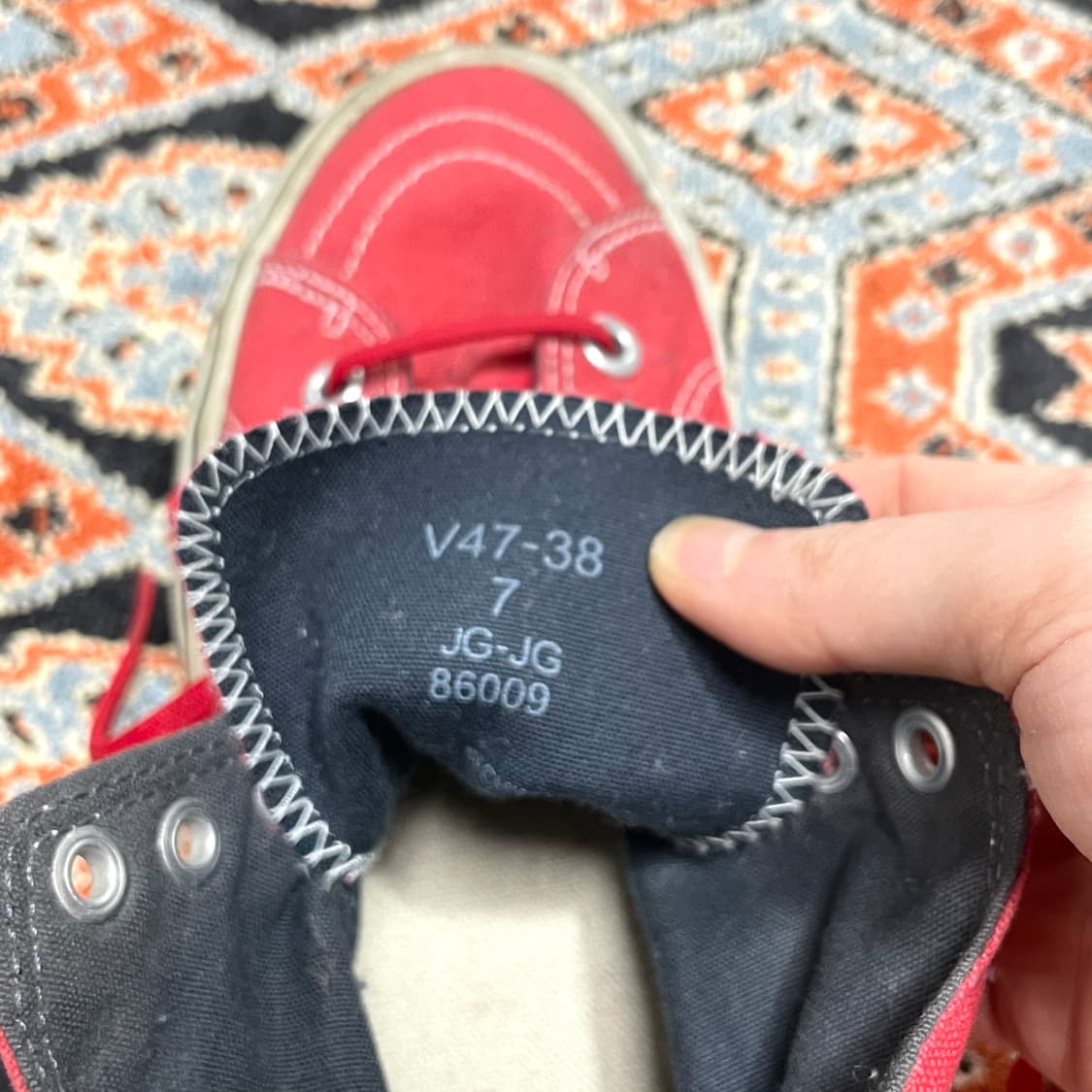 반스 위너 레드 하이탑 스니커즈 US7 상품이미지4