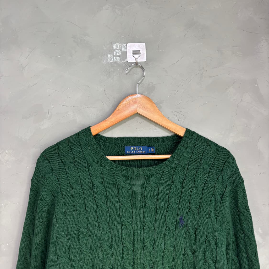 폴로 랄프로렌 꽈배기 니트 그린 상품이미지2