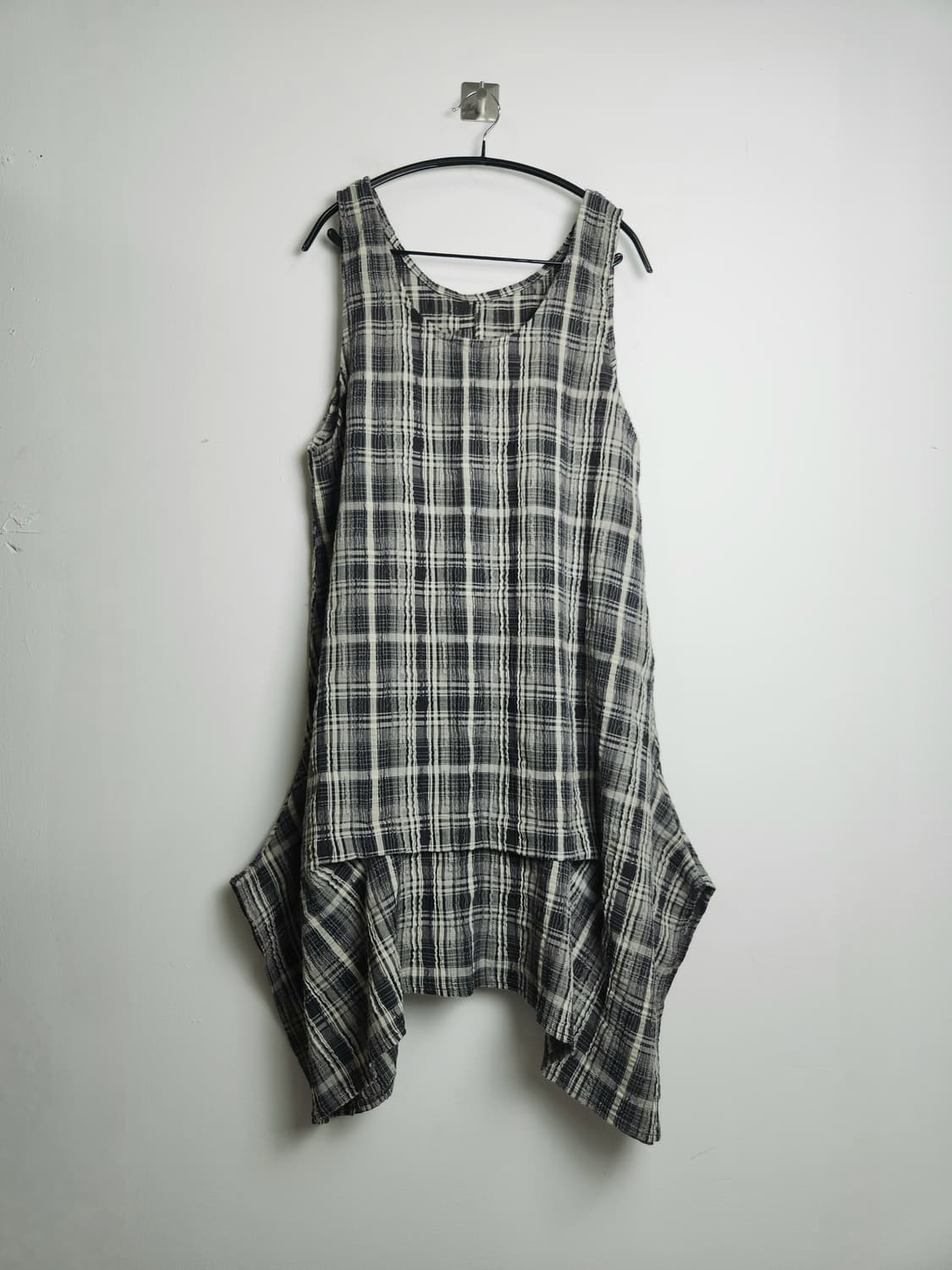 체크 언발 롱 블라우스 상품이미지7