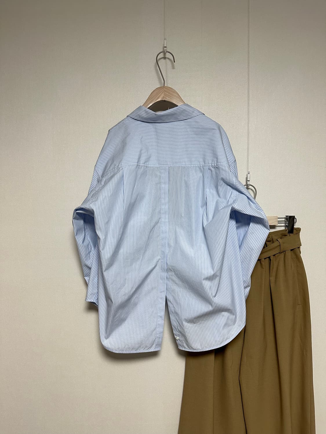 시스템25 2way 언발란스 스트라이프 셔츠 상품이미지6