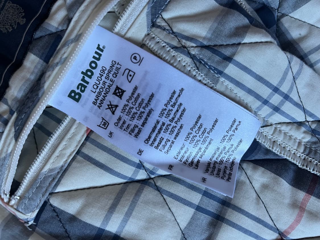 바버 퀼팅패딩 아난데일 네이비 상품이미지10