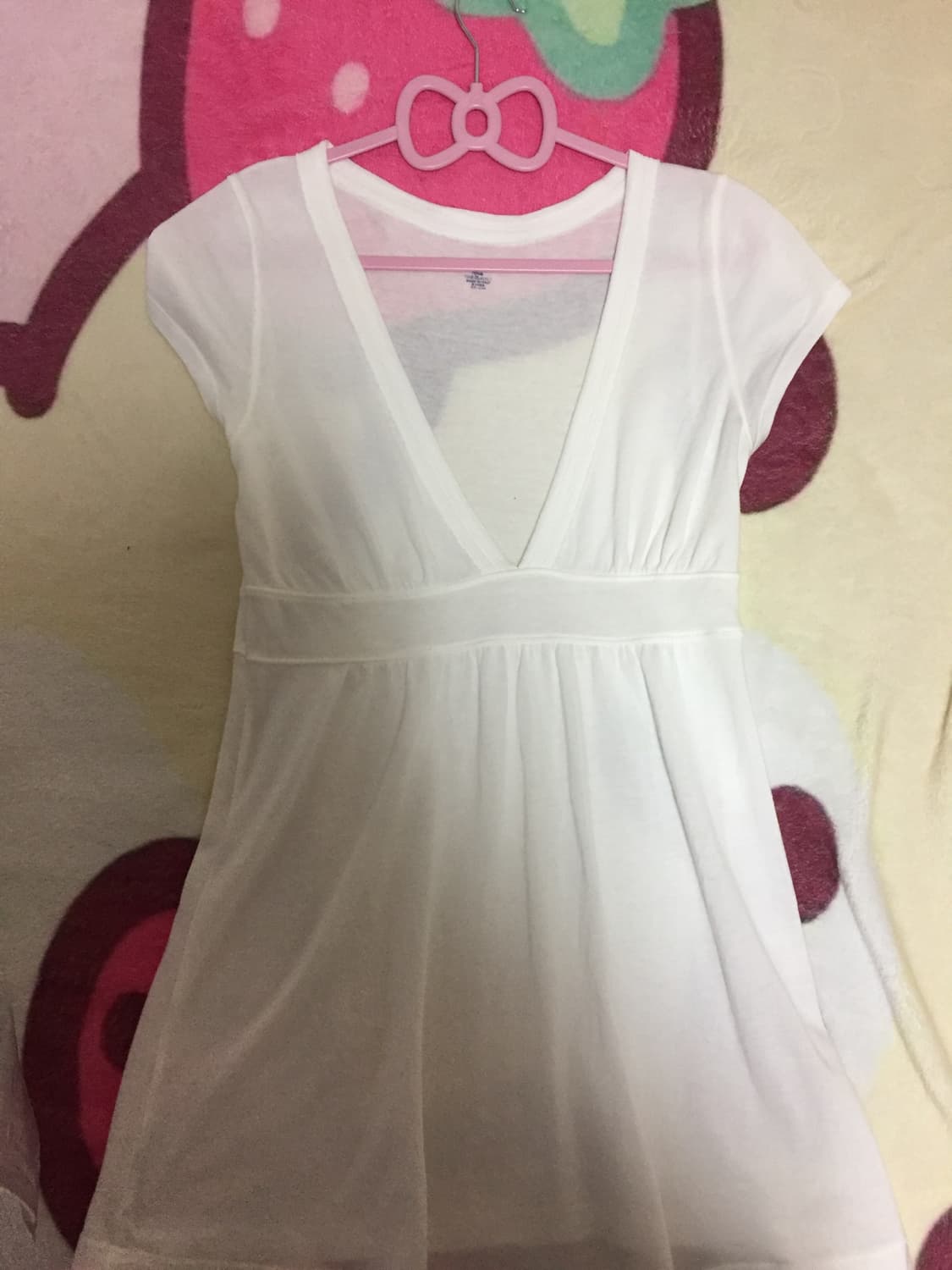 브랜디멜빌 브이넥 화이트 레이어드 반팔 상품이미지2