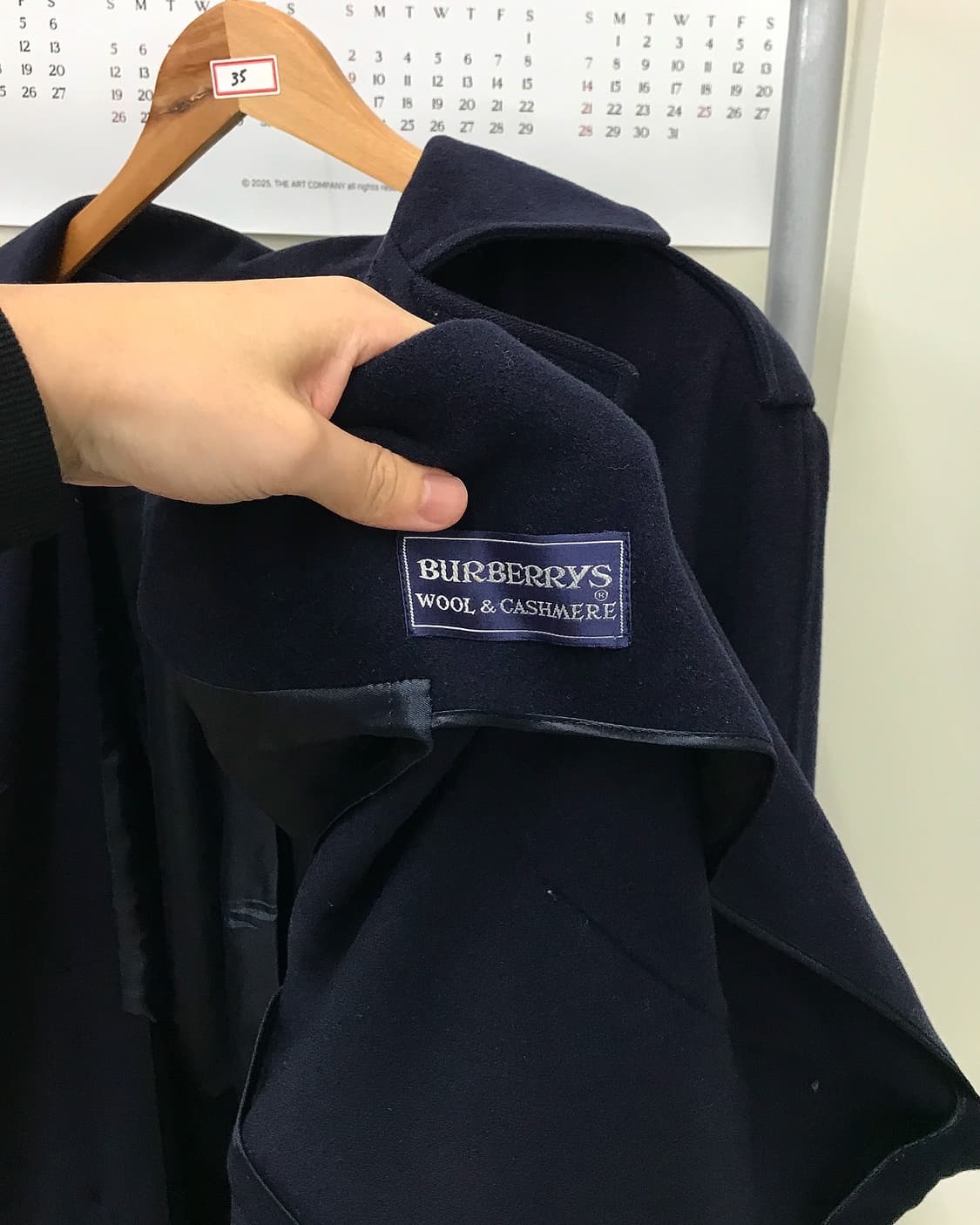 버버리 캐시미어 금장 더블 코트 상품이미지4