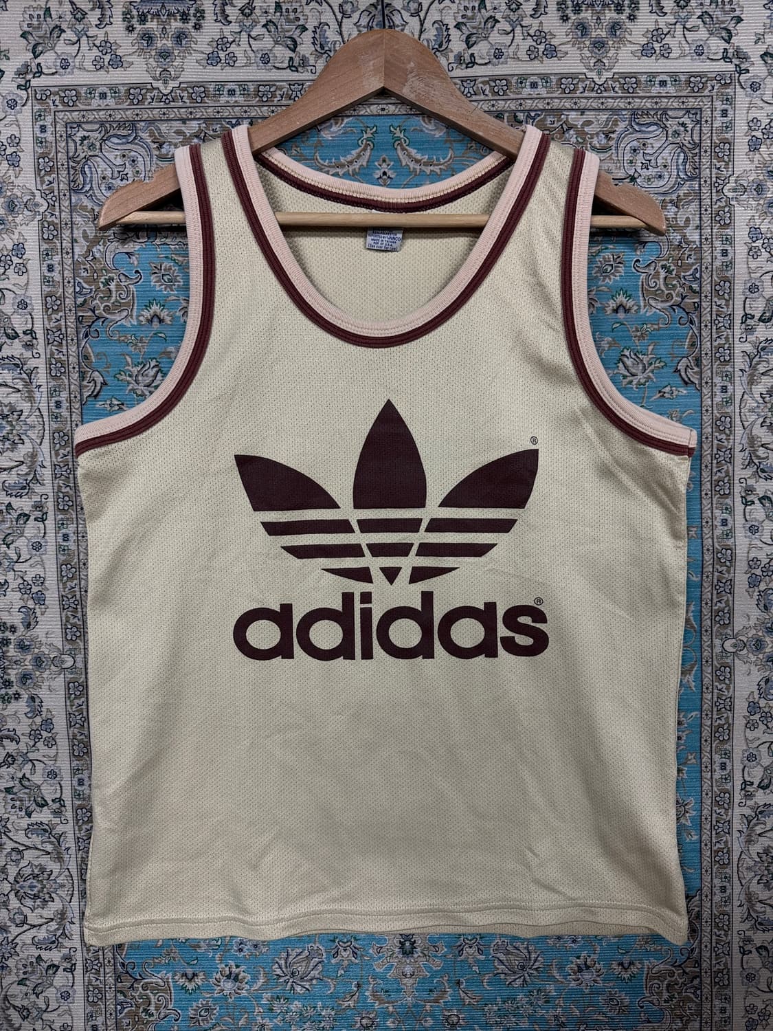 80S 아디다스 올드스쿨 베이지 브라운  나시1606 상품이미지1