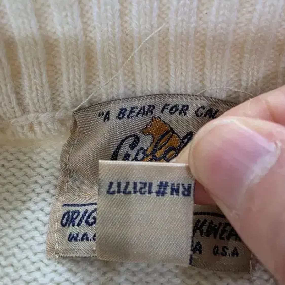 골든베어 곰돌이 오버핏 니트 아이보리 95 상품이미지9