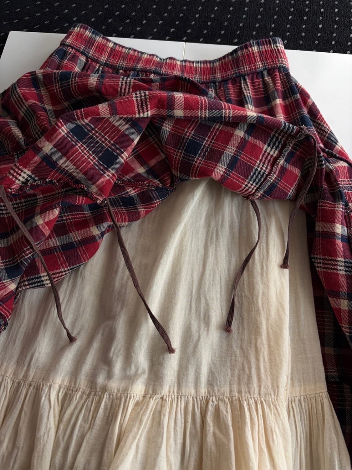 layered check patterned skirt 상품이미지8