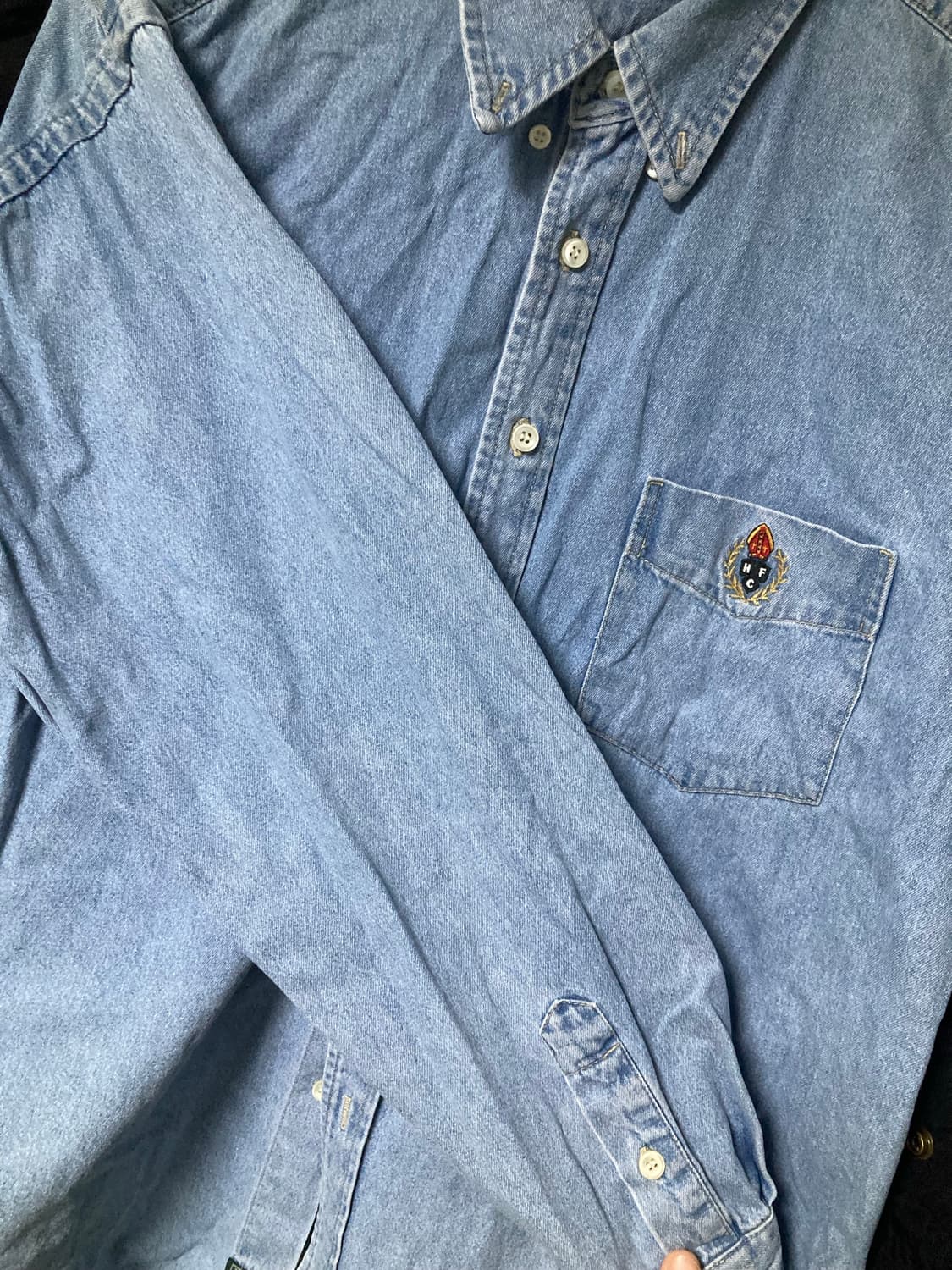 헤리티지플로스 크레스트 데님셔츠 / 라이트 인디고 M 상품이미지3