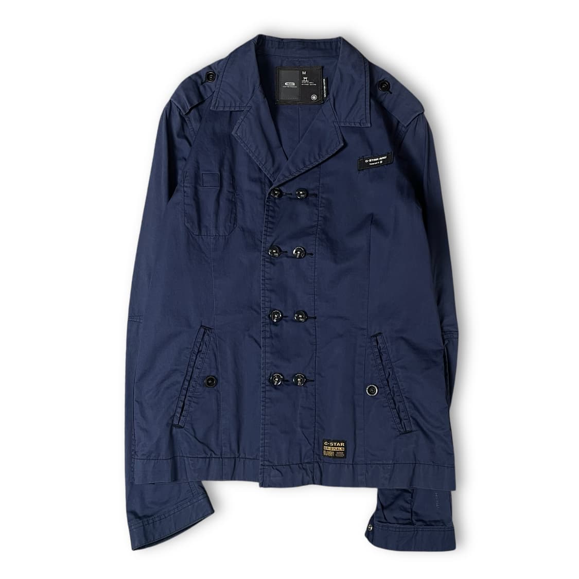 지스타로우 네이비 코튼 더블 자켓 M 상품이미지1