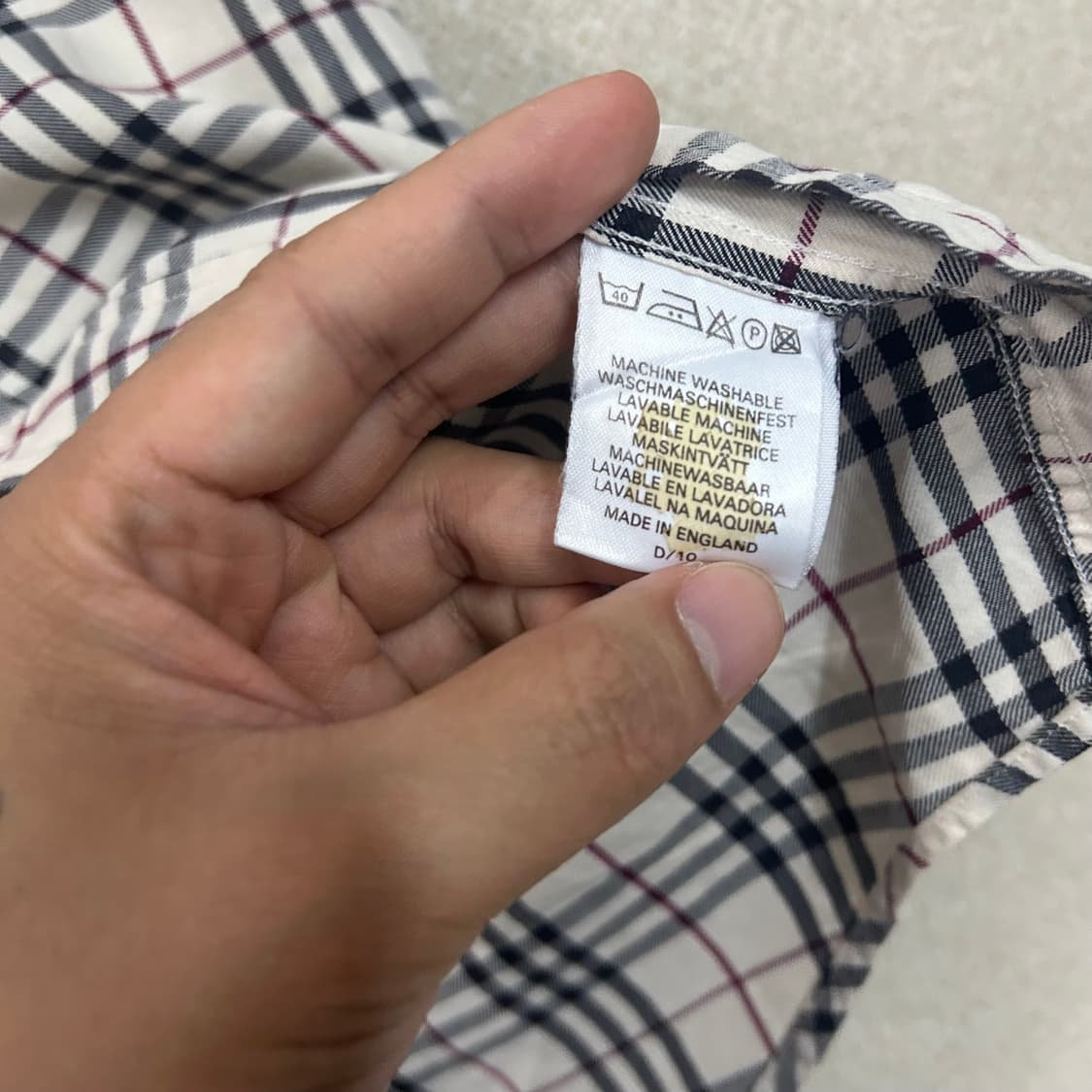 (L) 버버리 베이지 노바체크 반팔셔츠  상품이미지8