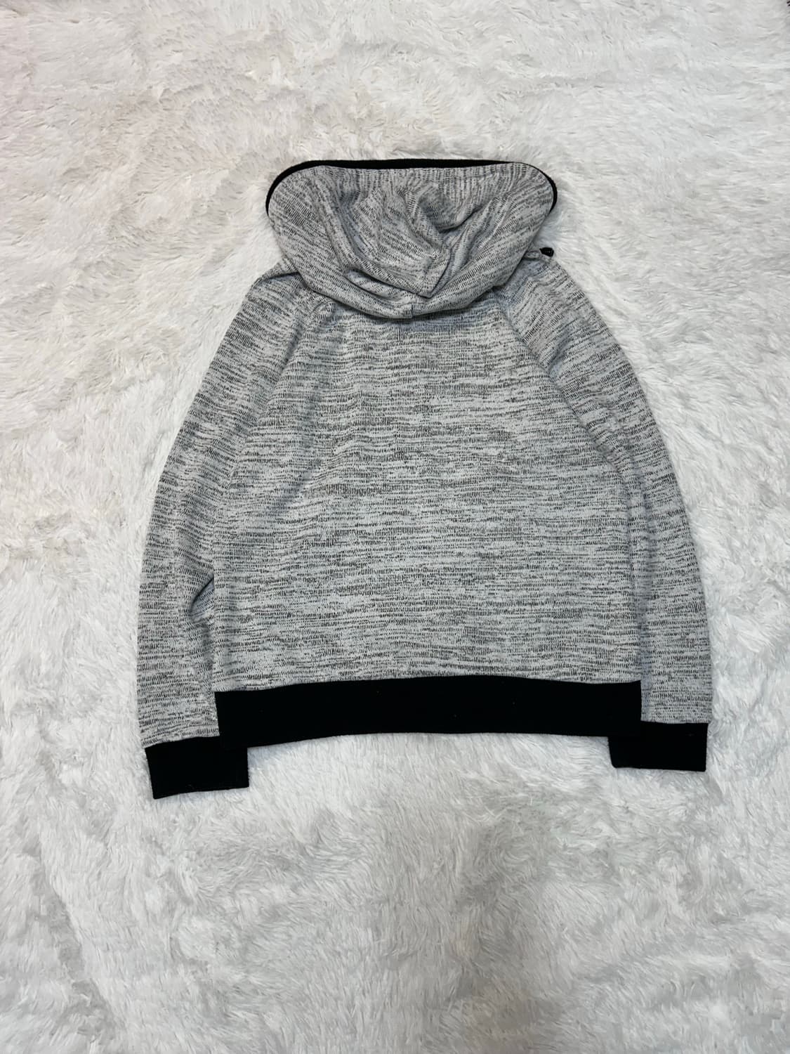 white melange hood zip-up 상품이미지5