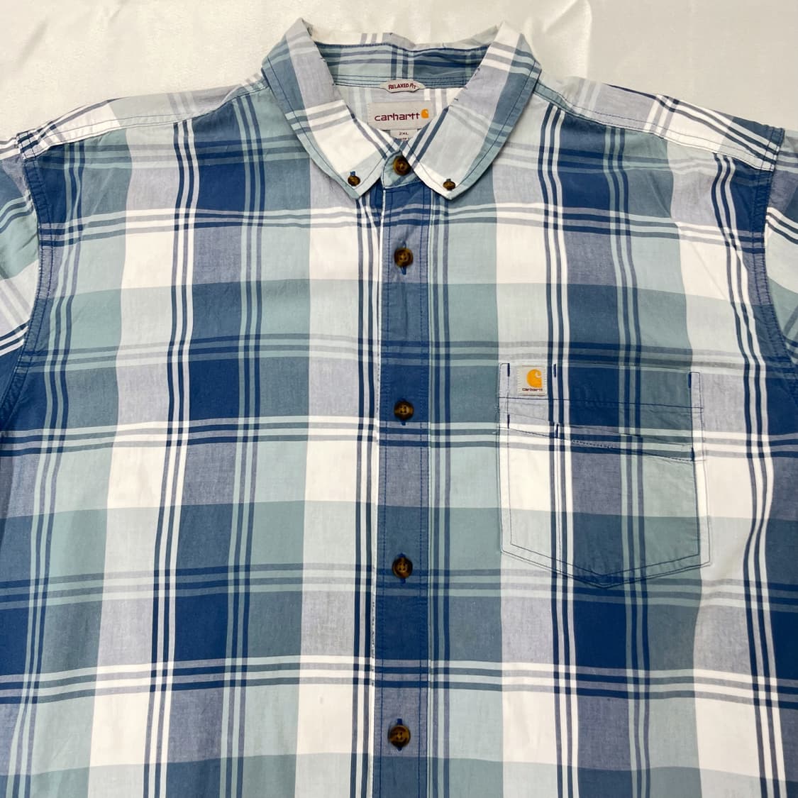(2XL) 칼하트 반팔 체크 셔츠 상품이미지2