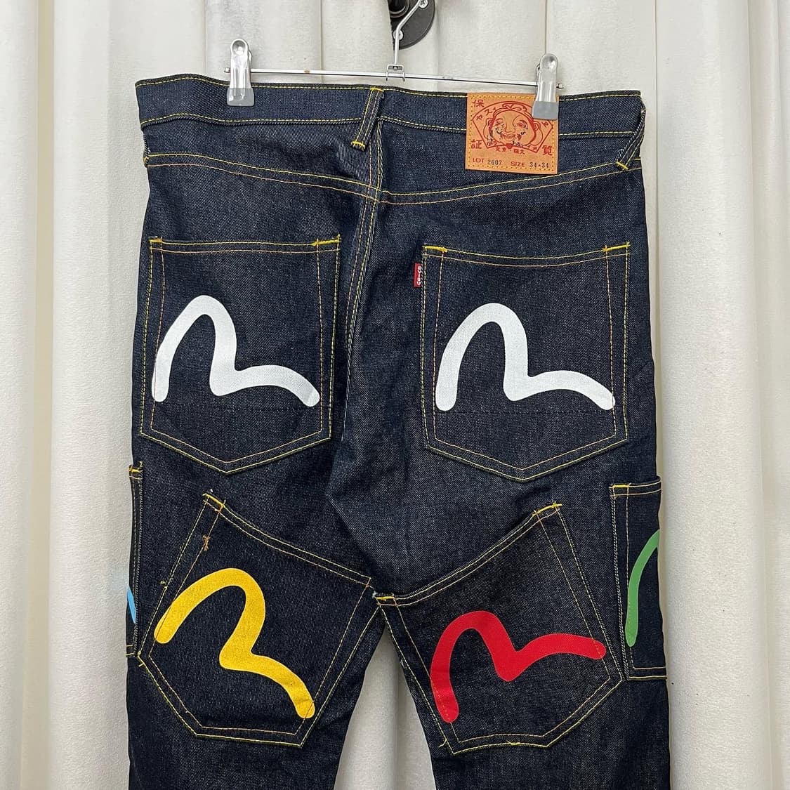 에비수 진청 멀티포켓 2007 생지 데님 팬츠 상품이미지3