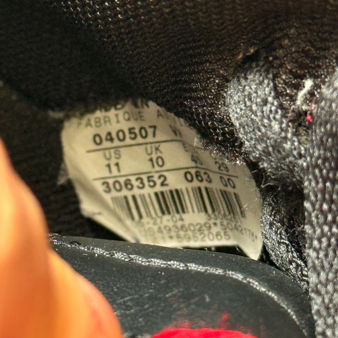 2004 나이키 에어포스 미드 브레드 리버스 레드 블랙  상품이미지9