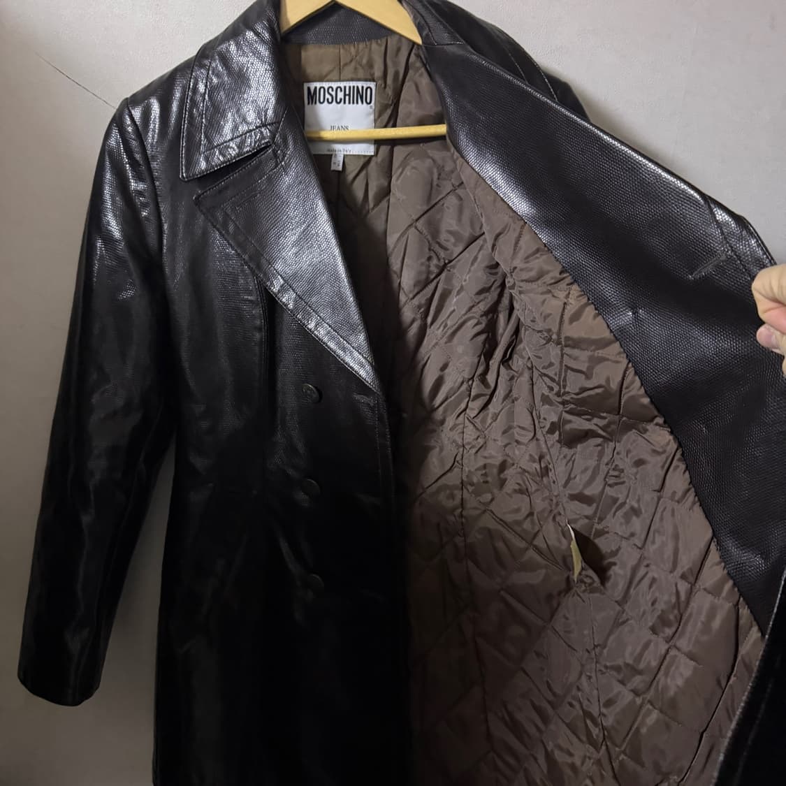 모스키노 여성 가죽느낌 폴리 트렌치 코트 (44정도) 상품이미지8