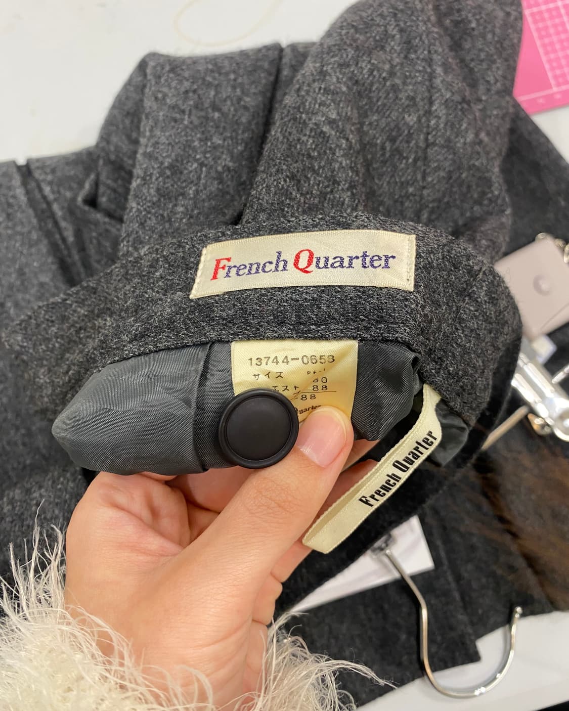 일본st 챠콜 미디 스커트  상품이미지3