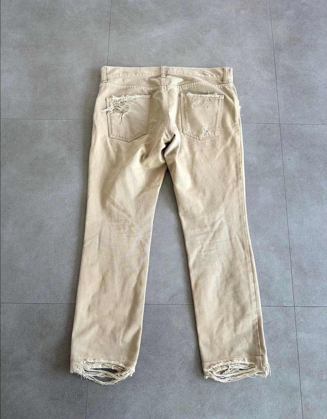 돌체앤가바나 베이지 디스트로이드 새깅진 XL 상품이미지4