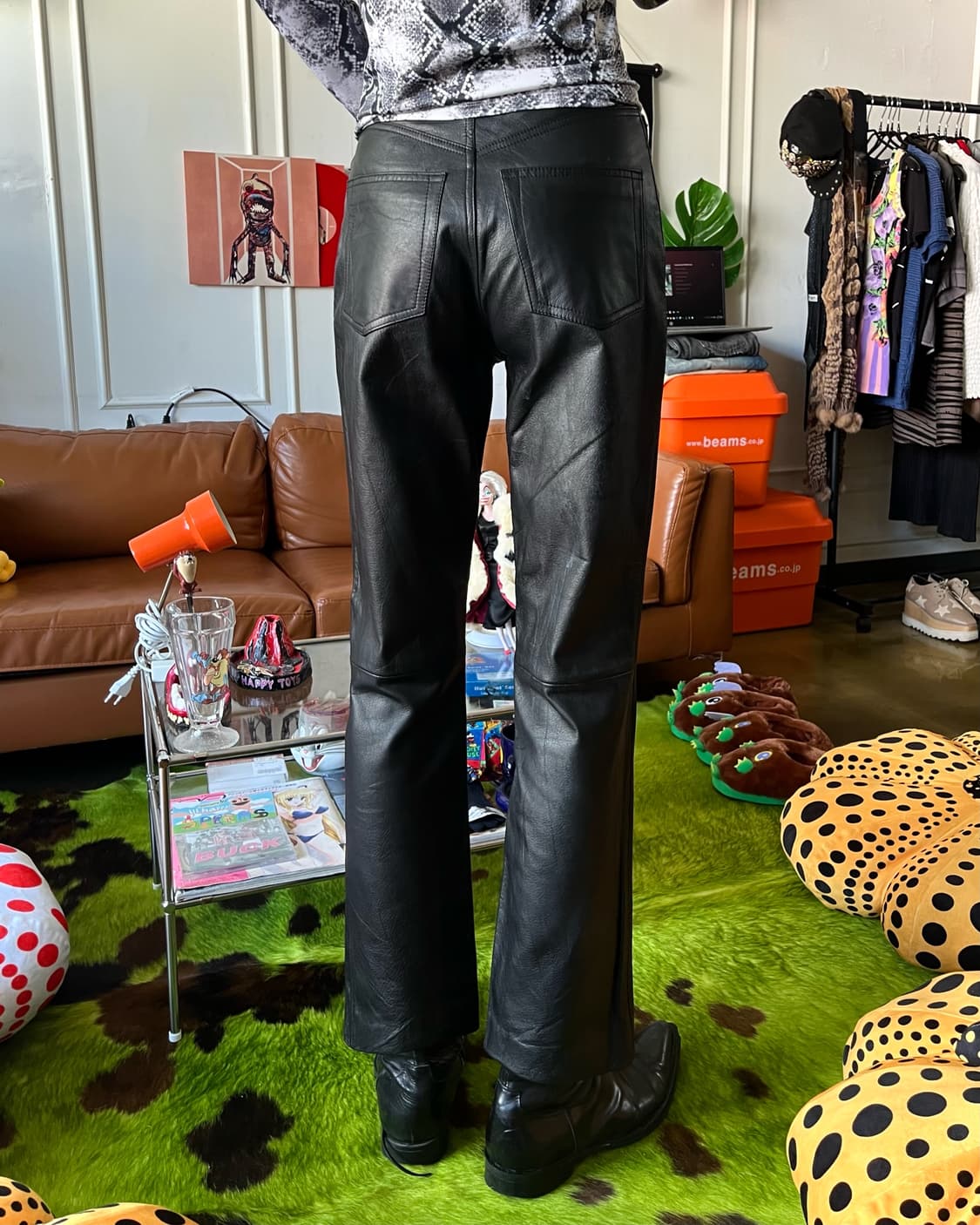 COGGIOLA Real Cowhide Leather Trouser 상품이미지2