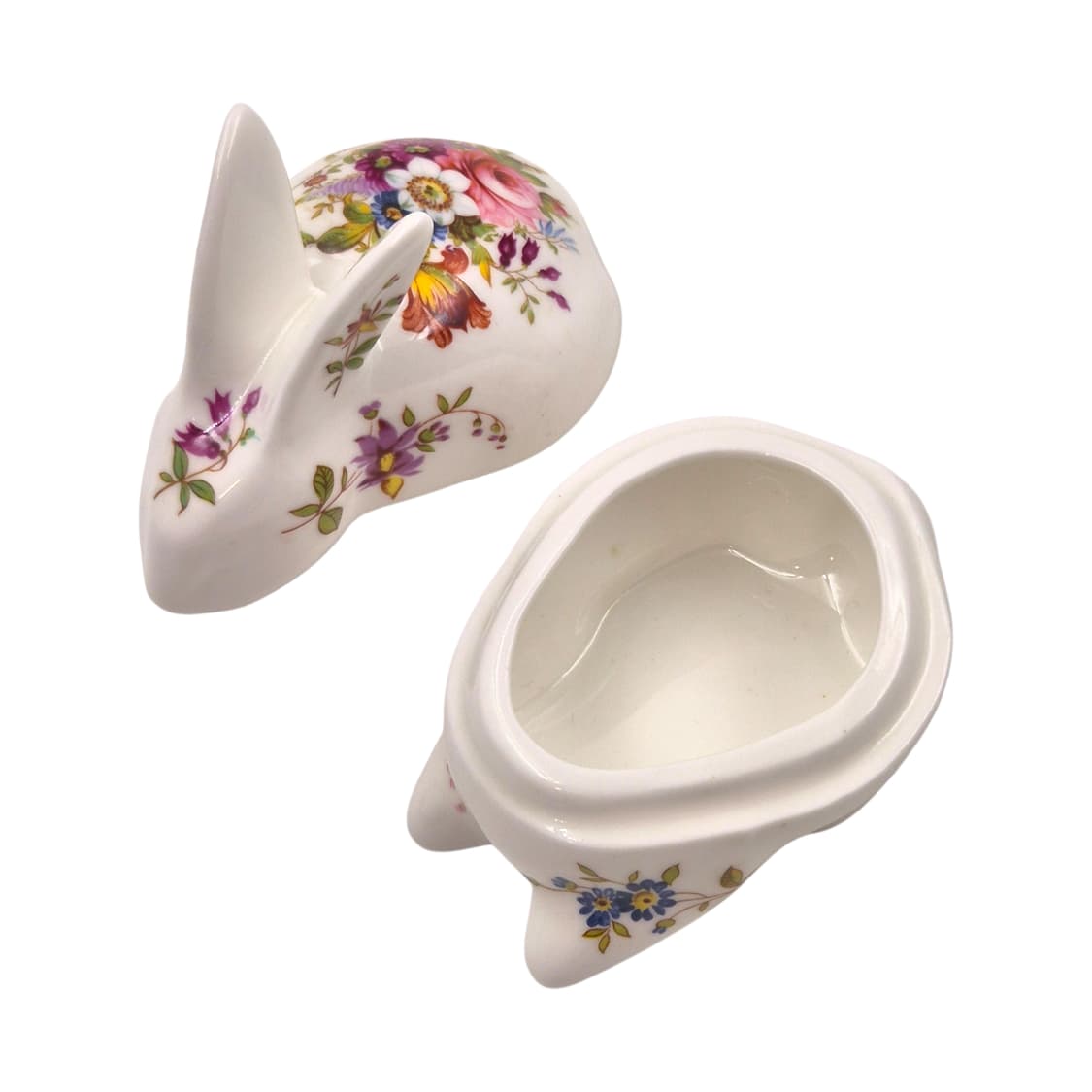 80s 영국 해머슬리 본차이나 플로랄 토끼 트링켓 상품이미지3