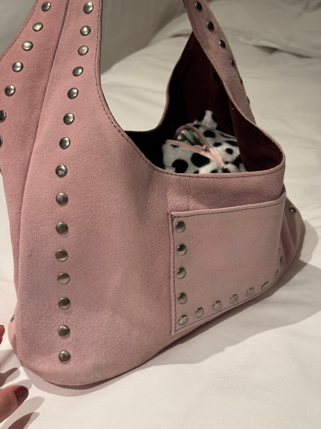 Handmade Studded Suede Bag 상품이미지3