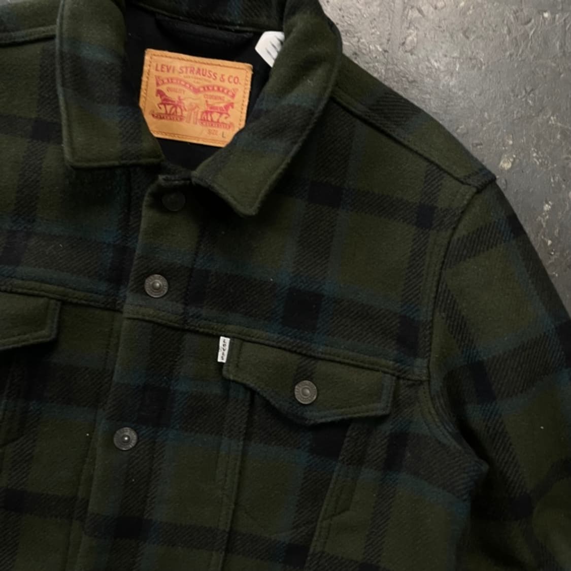 100 리바이스 타탄체크 울 트러커 자켓 상품이미지2