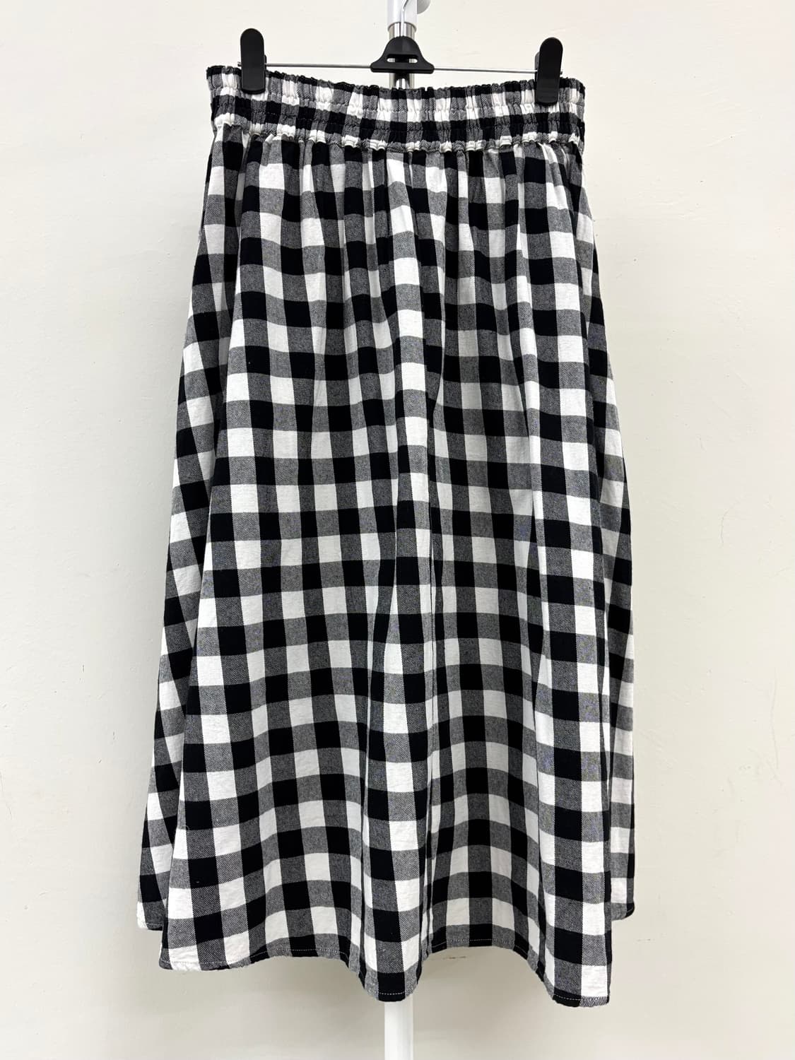 빈티지 블랙 화이트 체크 스커트 상품이미지5