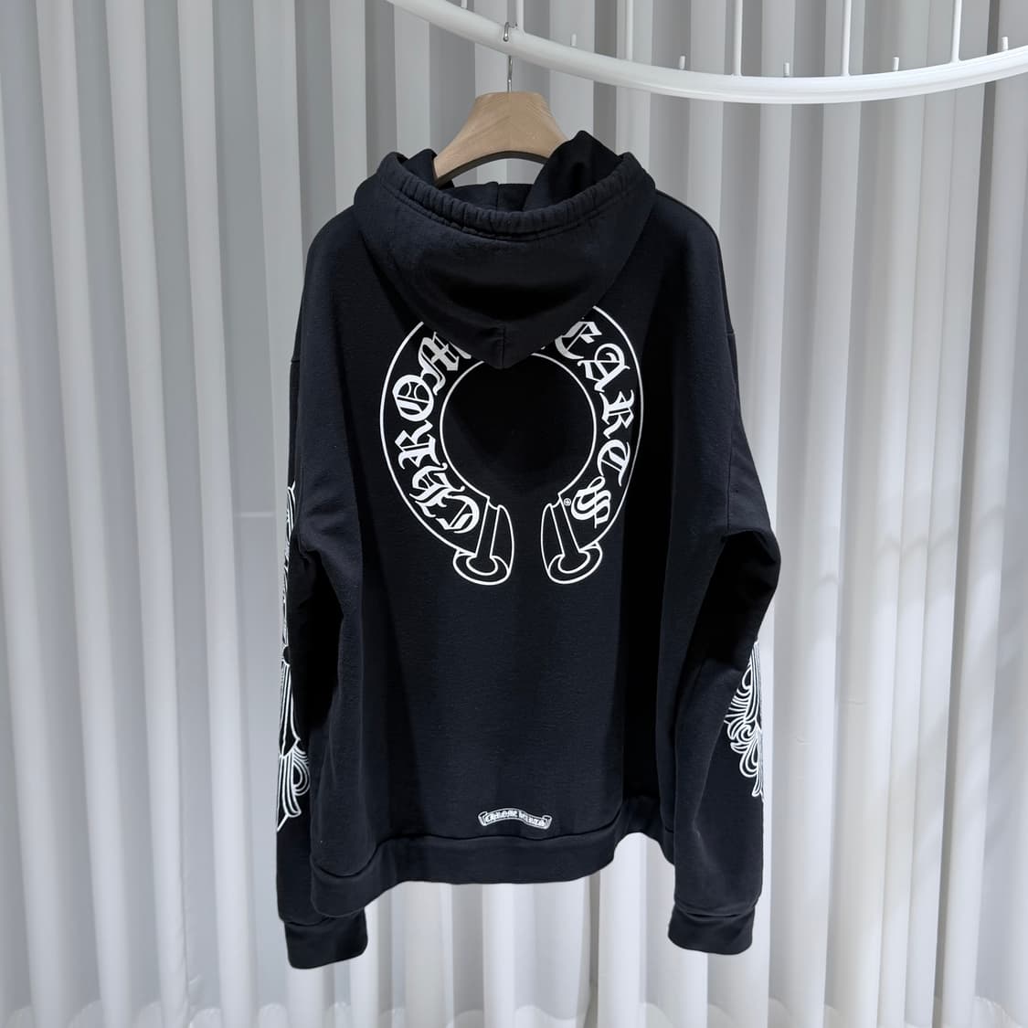 (A+/XL) / 크롬하츠 플로랄 홀스슈 말굽 후드티 블랙 상품이미지6