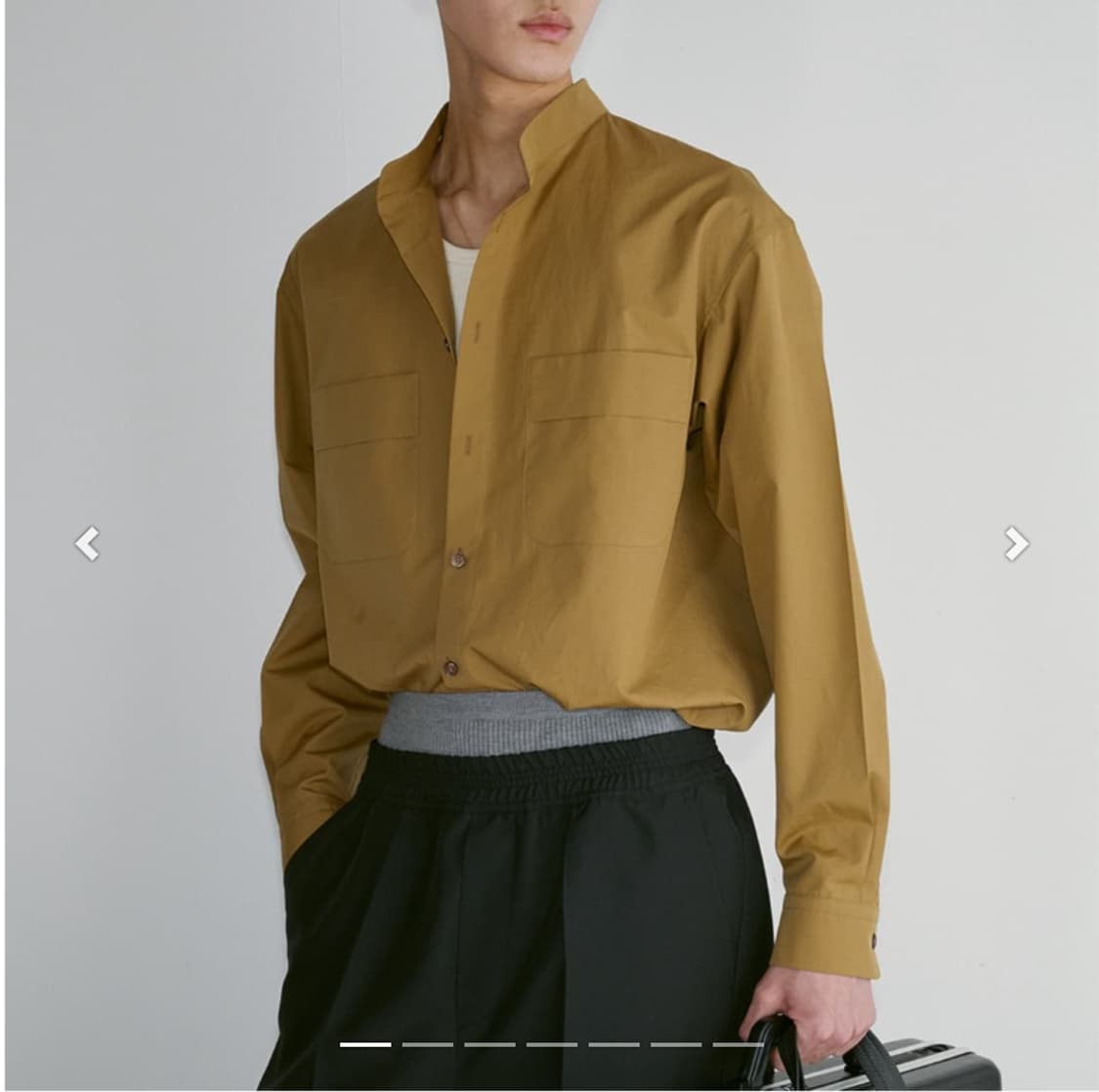 [렉토] RECTO 차이나카라 오버핏 셔츠 상품이미지1