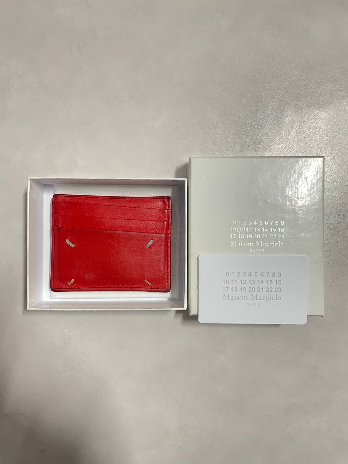 메종마르지엘라 레드 카드지갑 상품이미지1