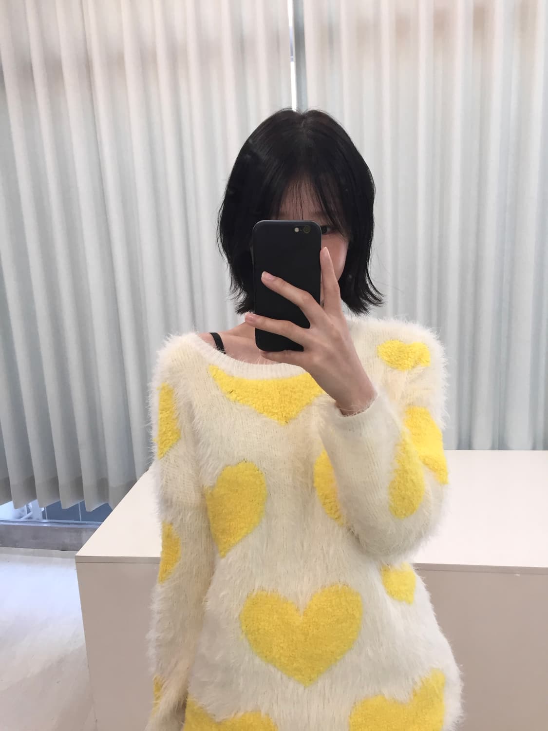 빈티지 앙고라 하트 뿅뿅 니트 상품이미지4